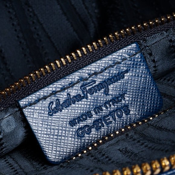 Salvatore Ferragamo Sapphire Darina Mini Satchel Bag - Picture 14 of 14